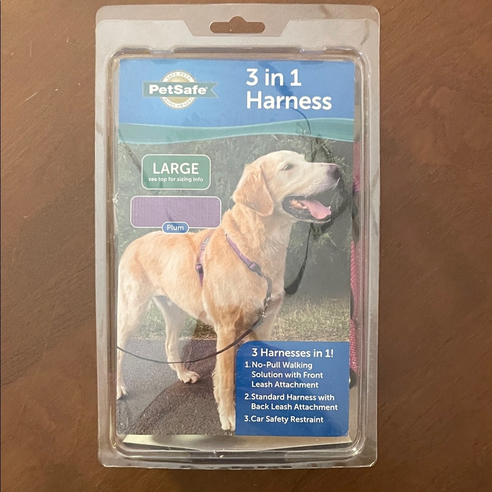 PetSafe 3 in 1 Dog Harness - Purple LARGE